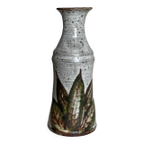 Vase grès pyrité émaillé d'Edmond Guizol à Vallauris vers 1960