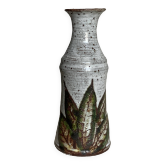 Vase grès pyrité émaillé d'Edmond Guizol à Vallauris vers 1960