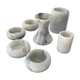 Series of 6 vintage candle holders in white marble 70s