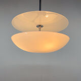 Functionalist/Bauhaus Chrome &Glass Chandelier