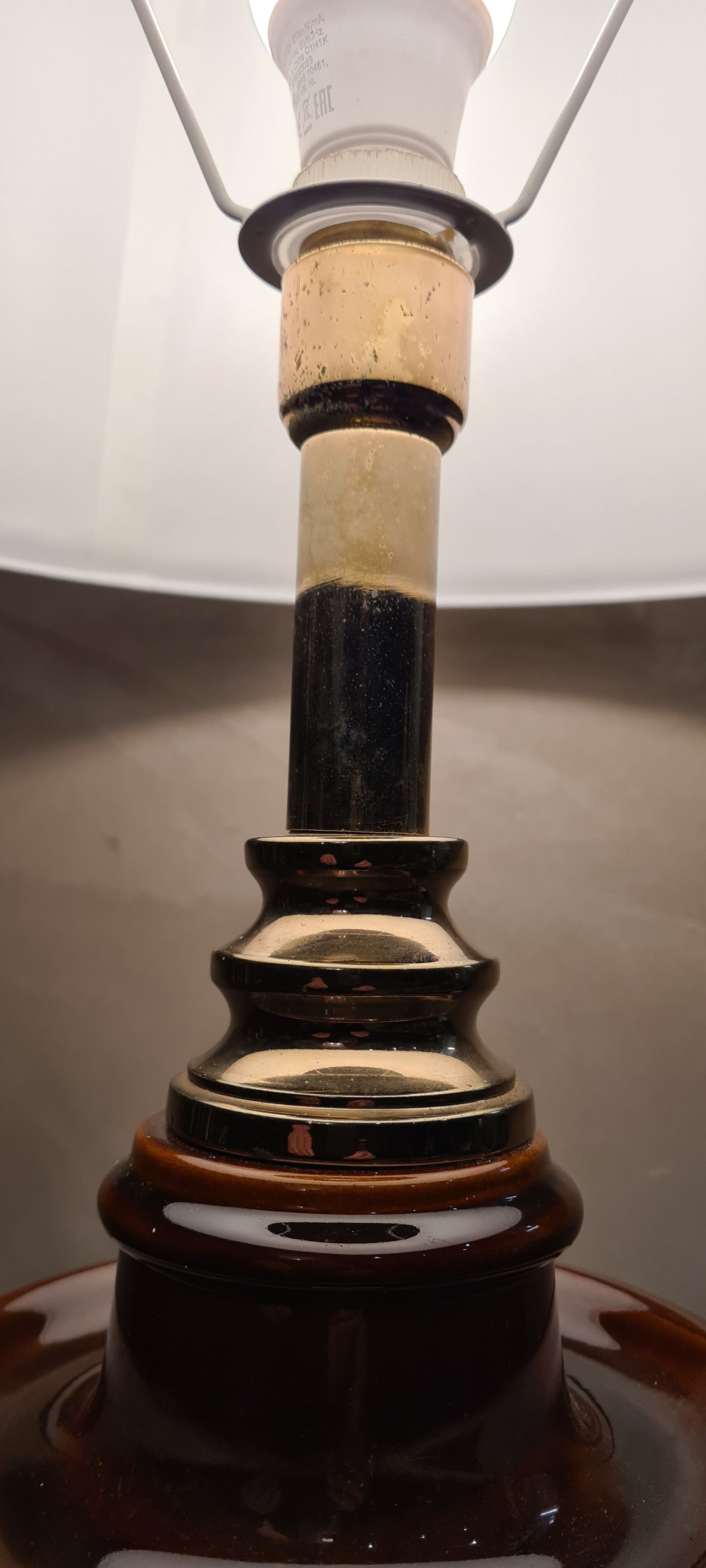 Luxury lamp ceramic chrome gold lampshade white new 65x40