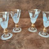 Set of 4 stemmed liqueur glasses