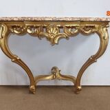 Wall Console in Golden Wood, Louis XV style – Mid 20th century