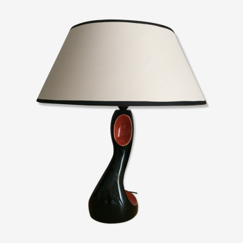 Lampe en céramique,  création de la maison Henri Chatard fin 1950