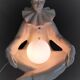 Resin night light with the character of Pierrot, h - 37 cm., 1950s