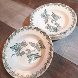 Assiettes x6 St Amand terre de fer 1900s