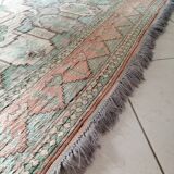 Afghan rug in pastel colors