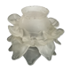 Tulipe, rose pâte de verre blanc