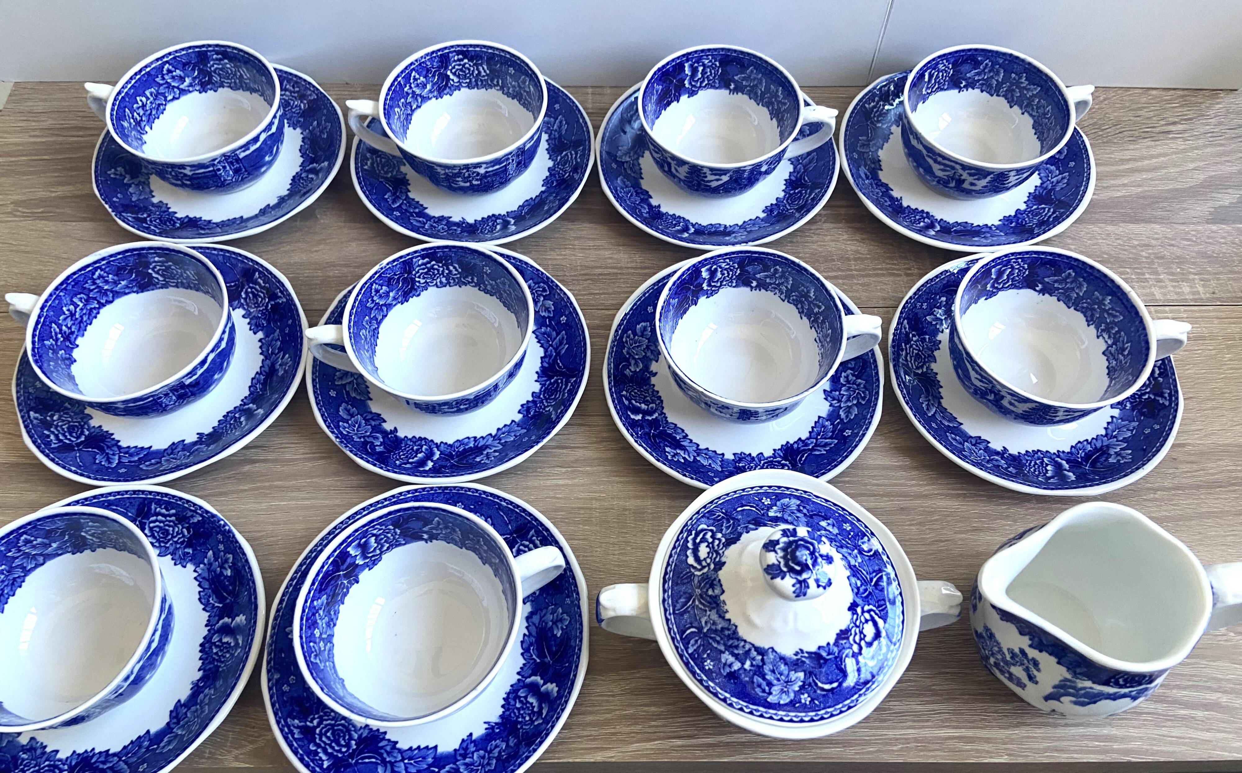 Ancien Service à Thé Café Chocolat Faïence Fine Made in Finland "ARABIA"