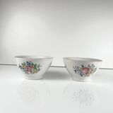 Set of 2 KG Lunéville bowls, street lamp model, early 20th century