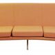 Triennale sofa by Marco Zanuso for Arflex, orange fabric, 1950s
