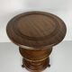 Brutalist Wood Turned Screw Press Side Table in the style of Dudouyt
