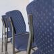Set of 4 Vintage Stol Kamnik School Chairs Blue Upholstered Retro Dining Ch
