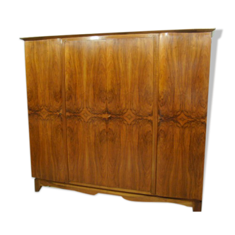 Wardrobe ingère magnifying glass and walnut ronce, Art Deco