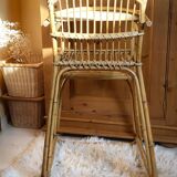 Rattan high chair
