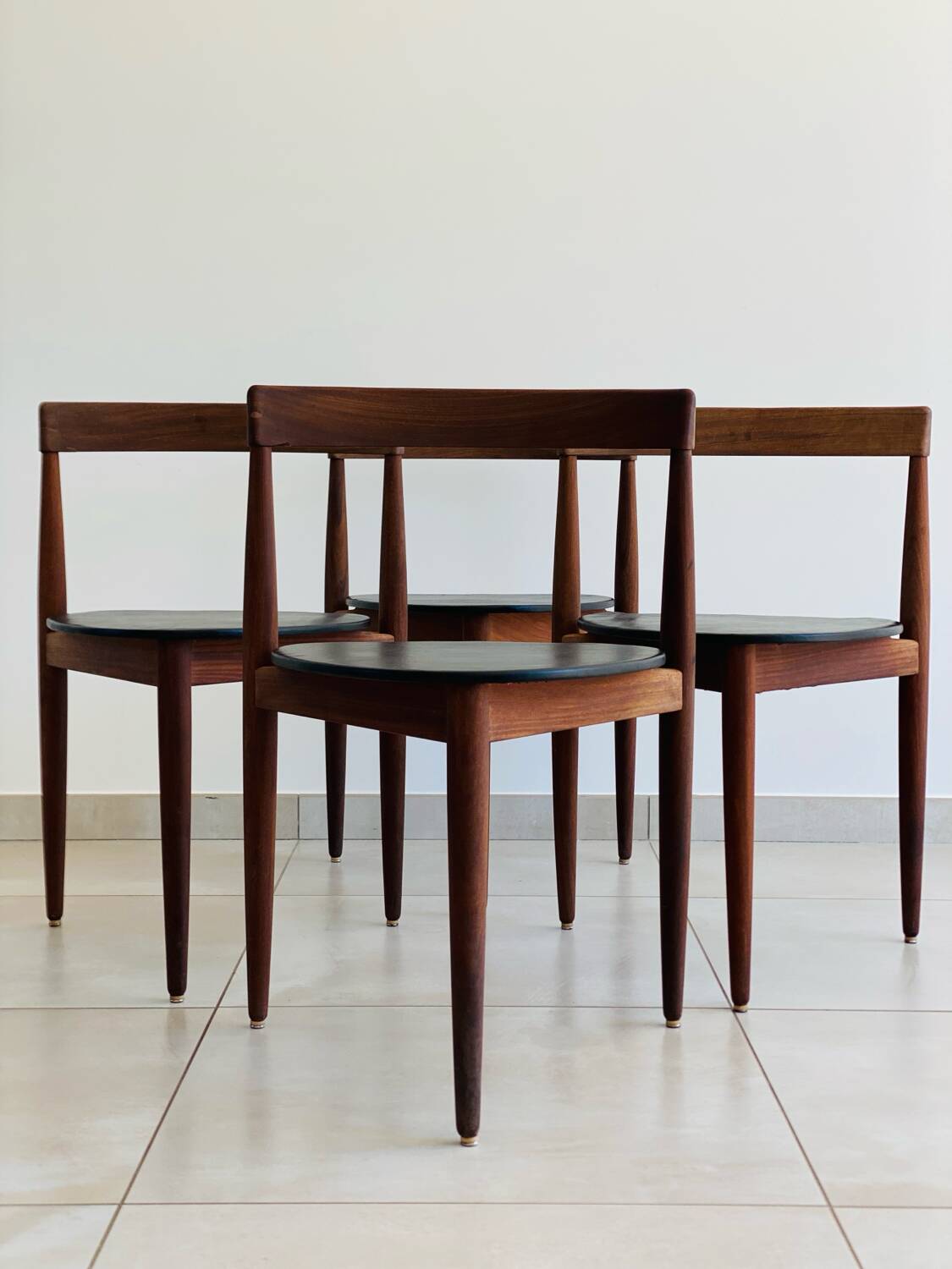 Set of 4 vintage Hans Olsen chairs for Frem Røjle Denmark