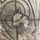 Drawing late 19th ironwork or stained glass project