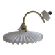 Vintage wall light in notched opaline and gilded brass
