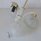 Vintage chandelier MCM Sputnik pendant lamp 1970s white hanging lamp
