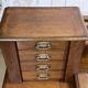 English oak graduated desk from the late 19th century.