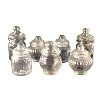 Vintage glass storage jars/boxes