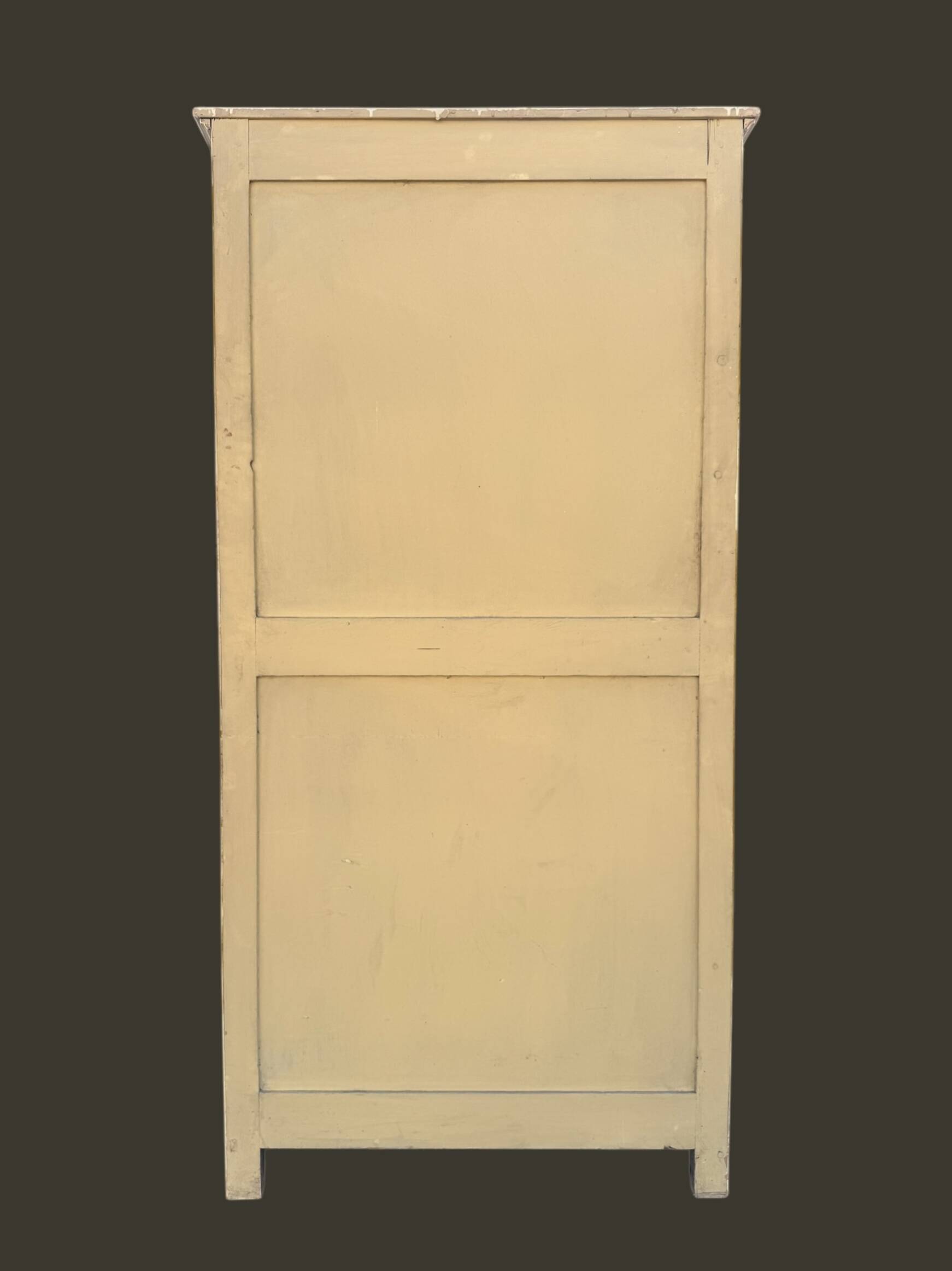 Antique painted wooden bonnet maker