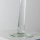 Grand porte-bougie vintage en verre de Murano avec tête de fleur - Verre transparent strié, Italie des années 1930