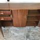 Vintage enfilade 1960-1980's blond walnut veneer handles brass