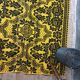 Wool handwoven yellow rug Romanian rug. Teppich. Tapis roumain. Romania