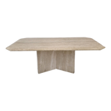 Italian Coffee Table in Travertine, 1980s