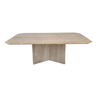 Italian Coffee Table in Travertine, 1980s