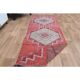 1970s Pink Turkish Handmade Vintage Oushak Wool Runner 84x269