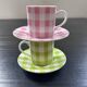 Paire de tasses décor Vichy