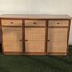 Vintage 1980s rattan sideboard by Roche Bobois
