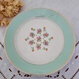Mismatched old flat plates with gold