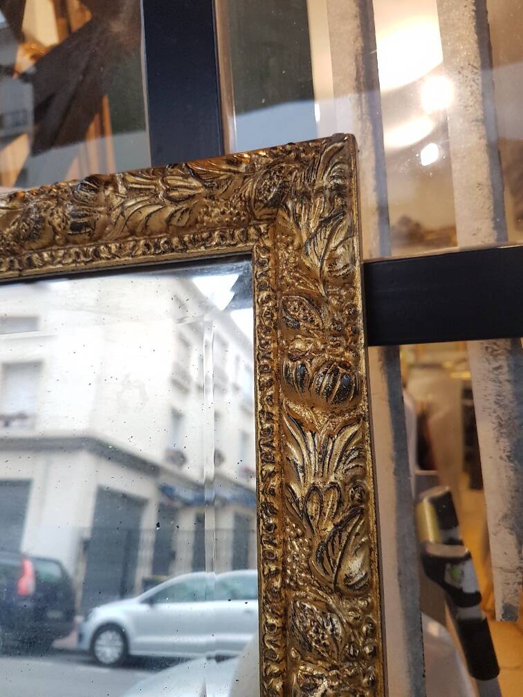 Italian style gilded mirror with patina from the 17th century (col. francesca)