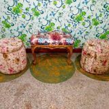 Bench with Louis XV style ottoman