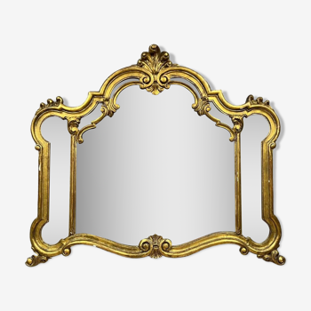Miroir style Louis XV en bois doré époque XXeme