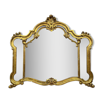 Miroir style Louis XV en bois doré époque XXeme