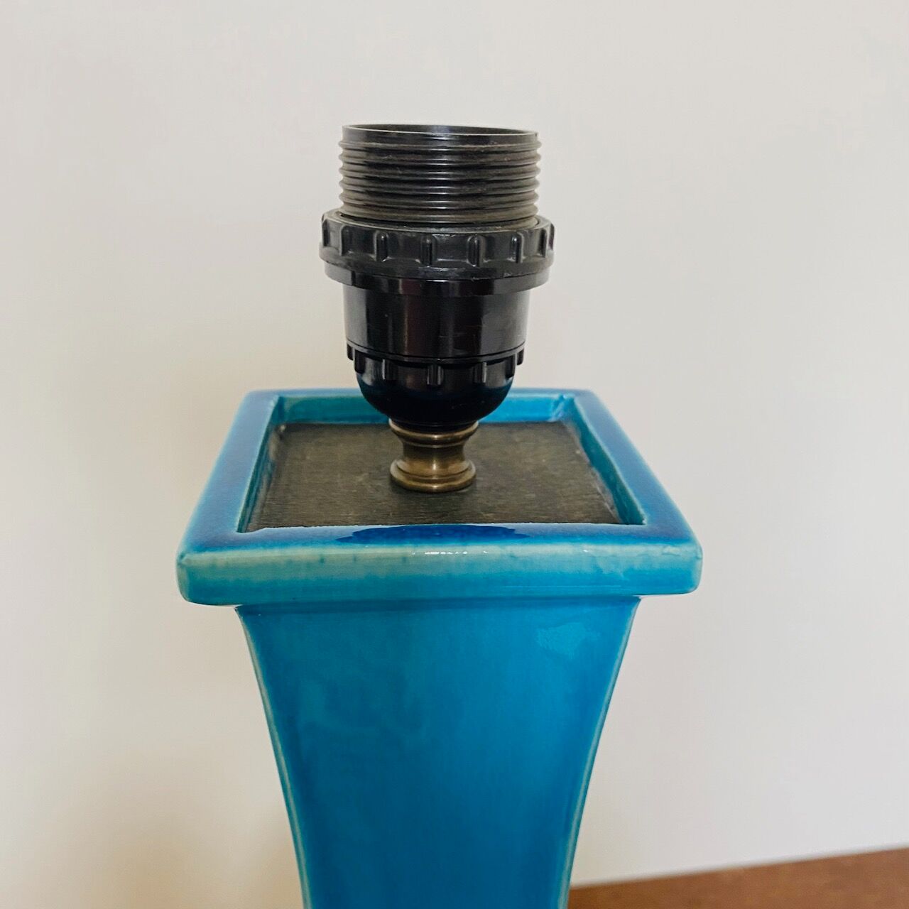 Blue turquoise ceramic table lamp