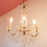 Old chandelier 4 burners bronze and tassels