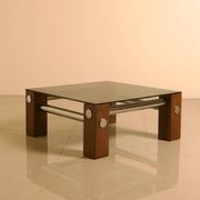 Coffee table in wood and smoked glass by Martin Visser for Spectrum 60s
