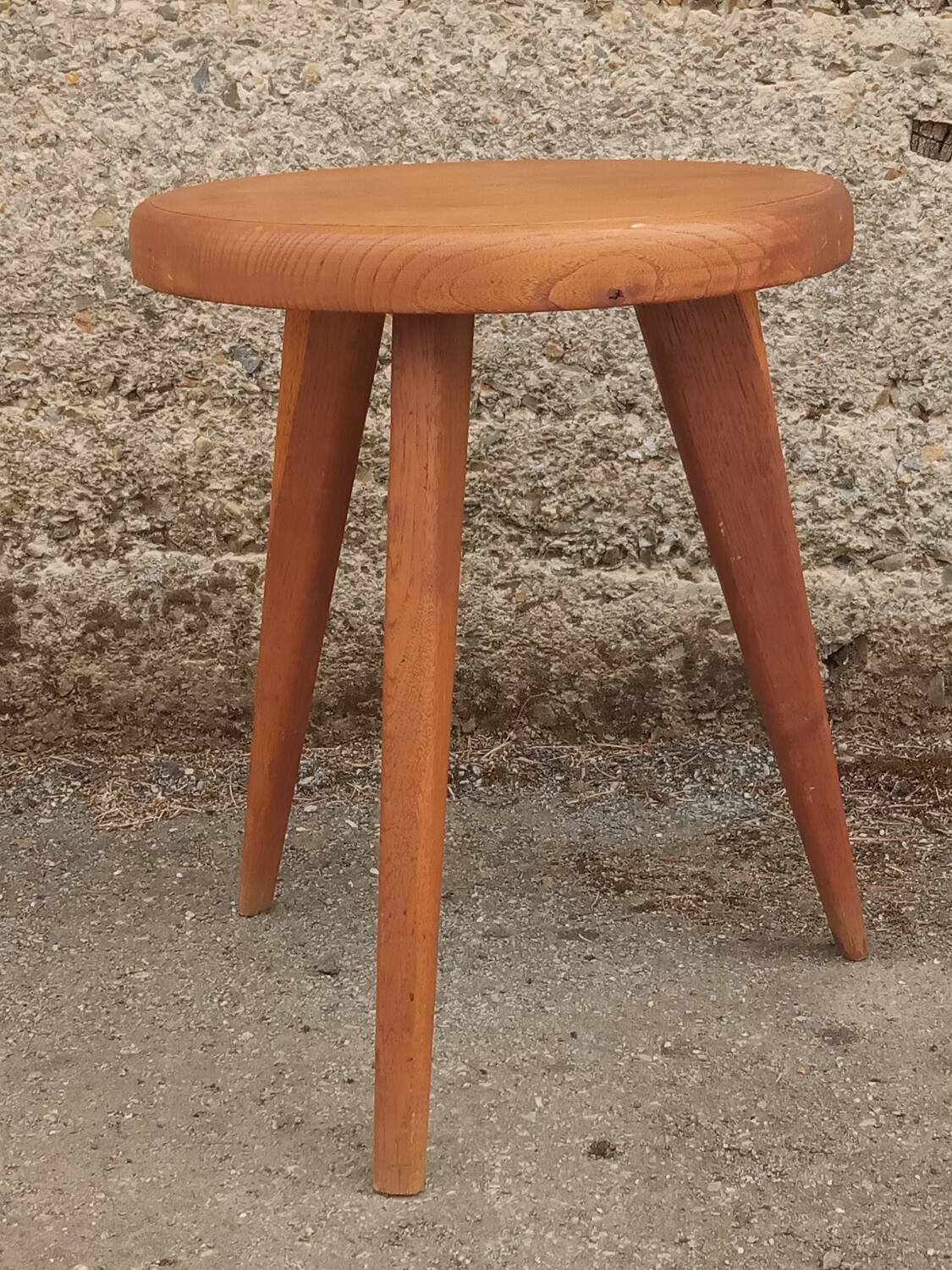 Oak tripod stool, 1950s