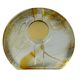 60s 70s table lamp Murano glass brass color inclusions space age design