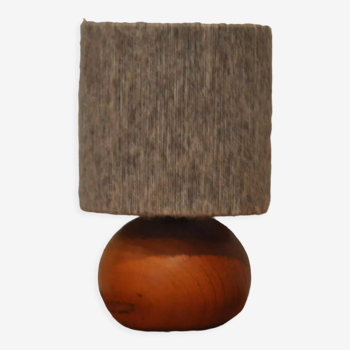 Wood and wool lamp