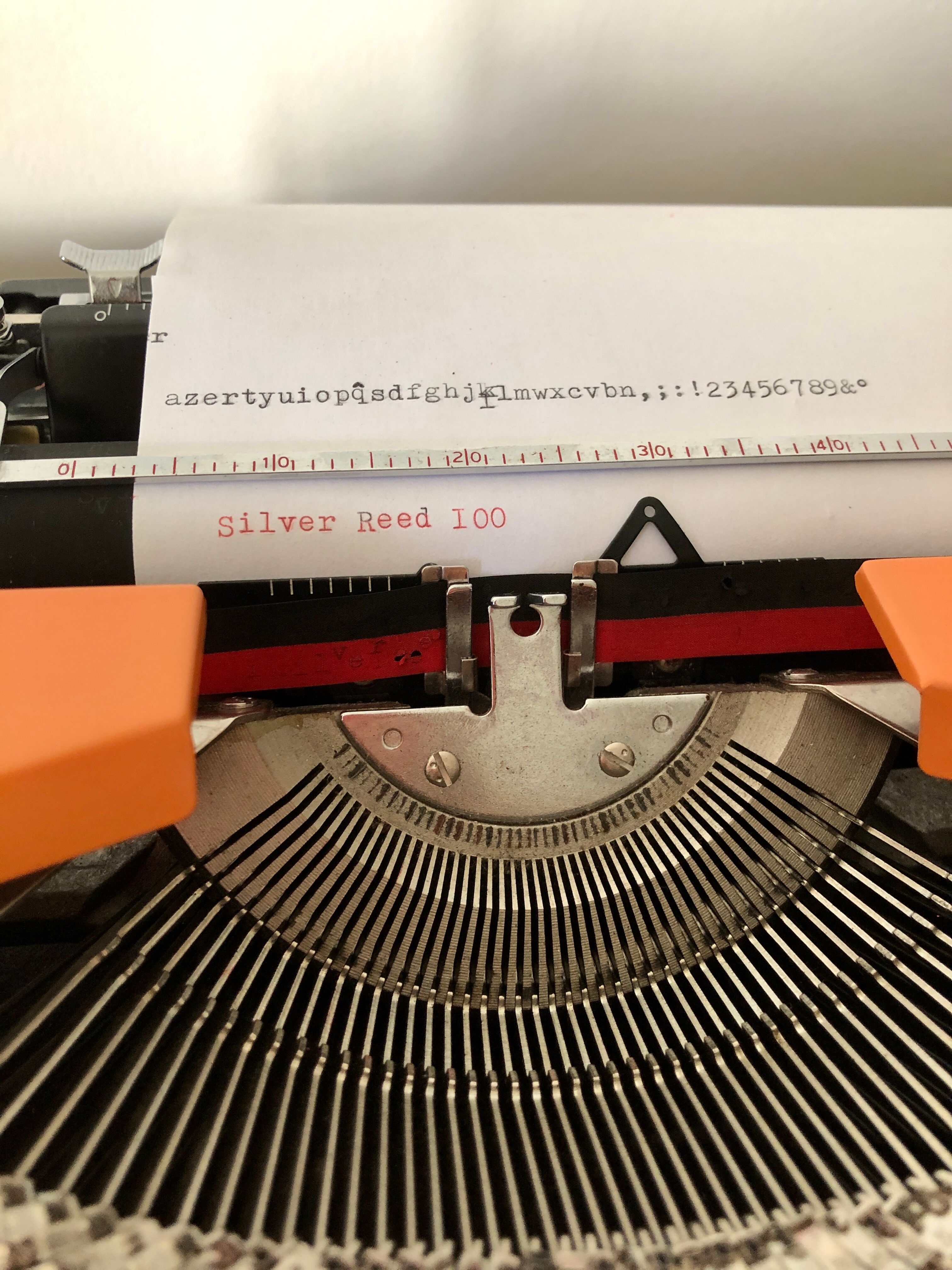 Orange typewriter Seiko Silver Reed 100 Japan 1970
