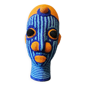 African beaded head