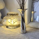 Art Deco ceiling light in frosted glass and gold