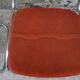 Pair of orange velvet chairs Roche Bobois 70s