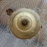 Antique metal chandelier with 3 arms